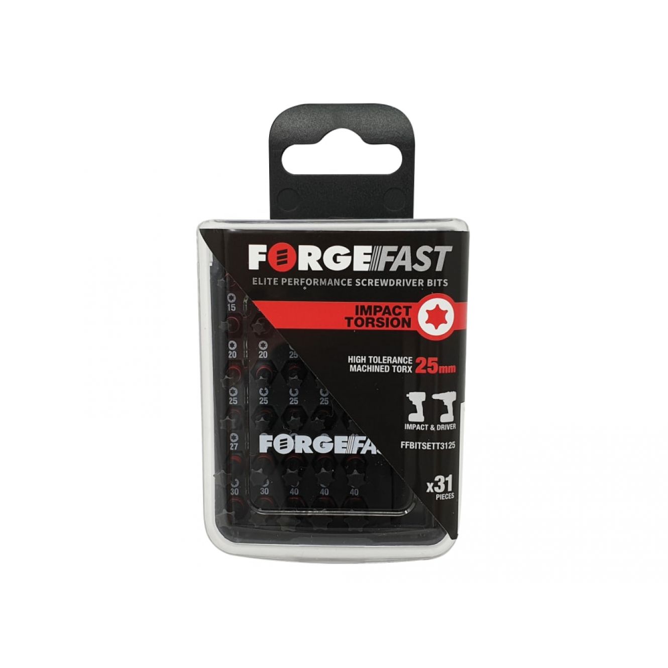 ForgeFast TORX® Compatible Impact Bit Set, 31 Piece FORFFBST31