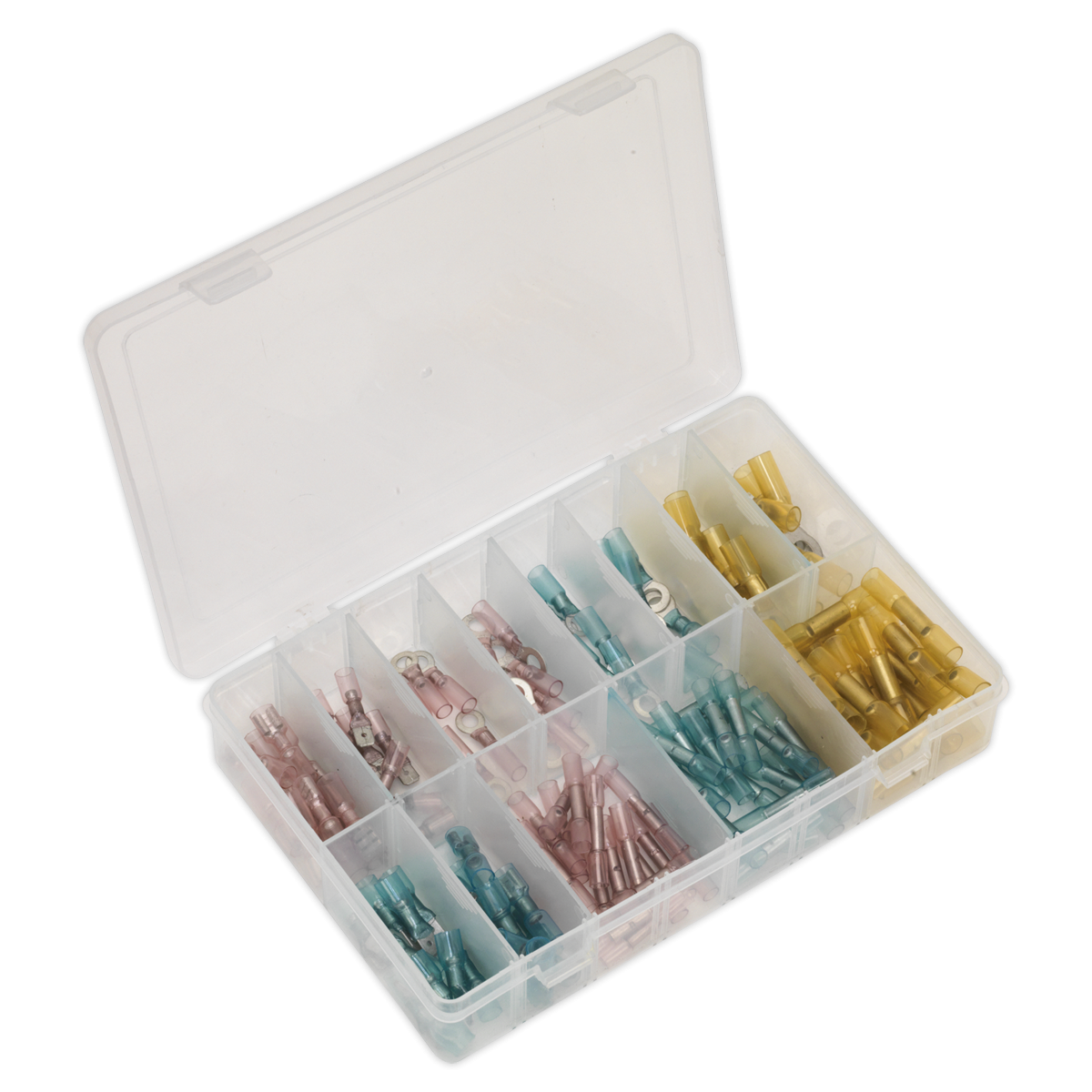 Adhesive Lined Heat Shrink Terminal Assortment 142pc Blue, Red & Yellow AB037HT