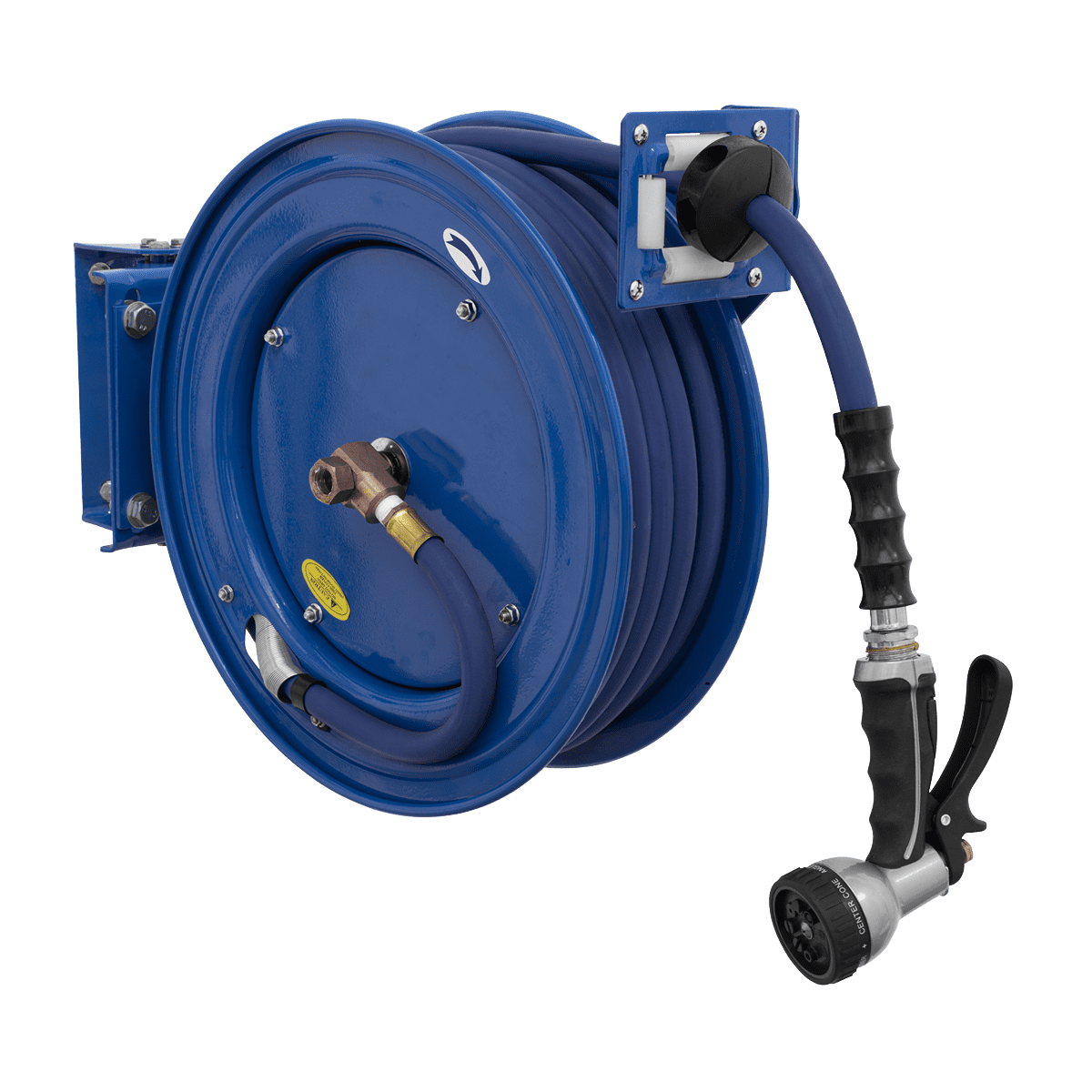 Heavy-Duty Retractable Water Hose Reel 15m Ø13mm ID Rubber Hose WHR1512