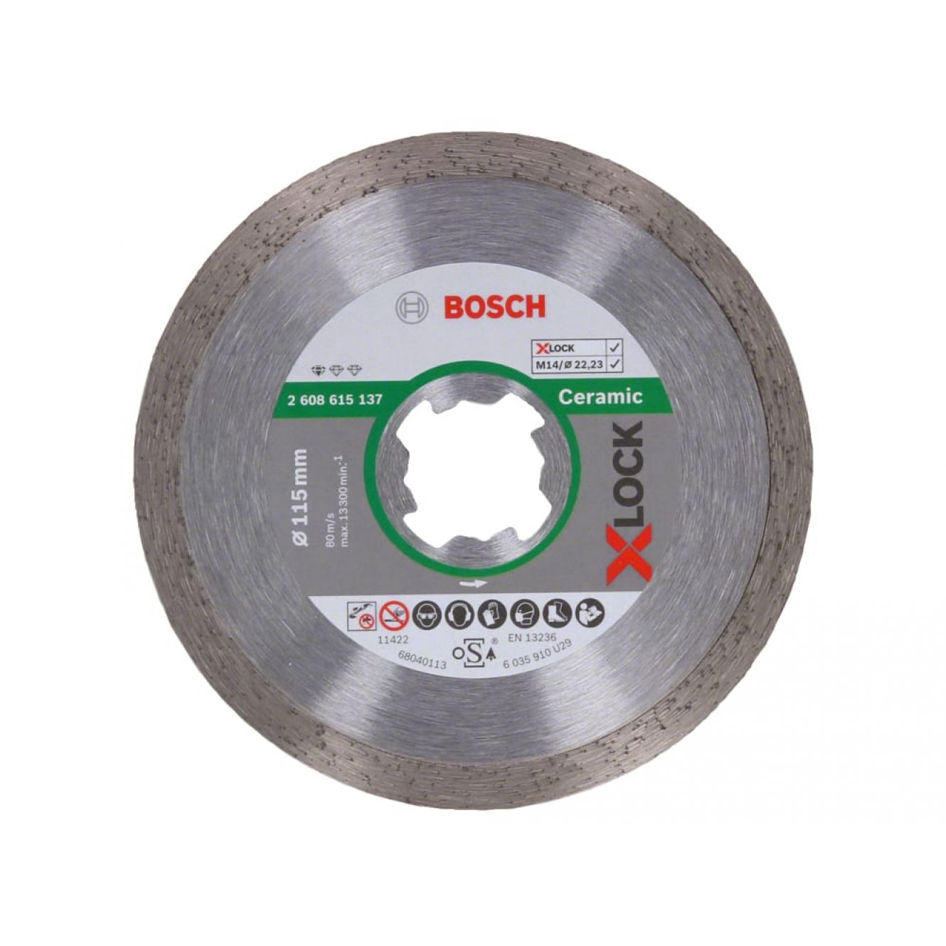 X-LOCK Standard for Ceramic Diamond Cutting Disc 115 x 22.23mm BPA608615137