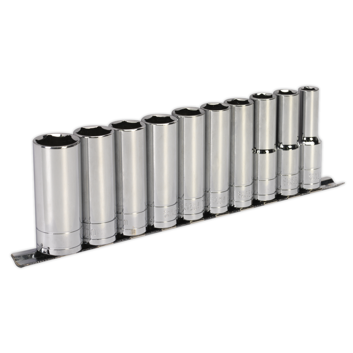 Socket Set 10pc 1/2"Sq Drive 6pt Deep WallDrive® Metric S0502