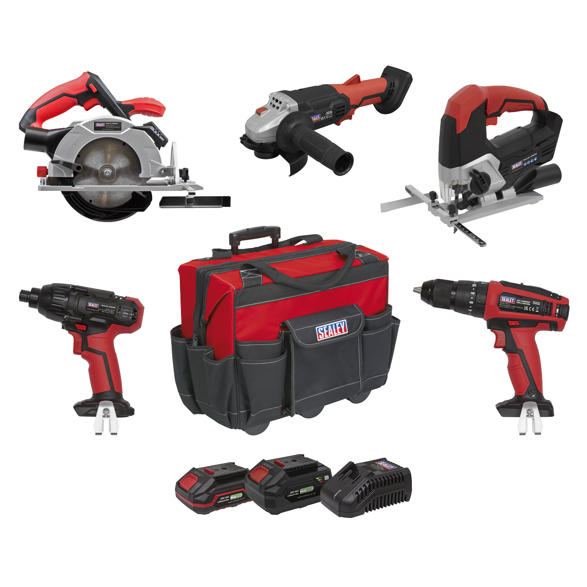 5 x 20V SV20 Series Cordless 5 Tool Combo Kit - 2 Batteries CP20VCOMBO13