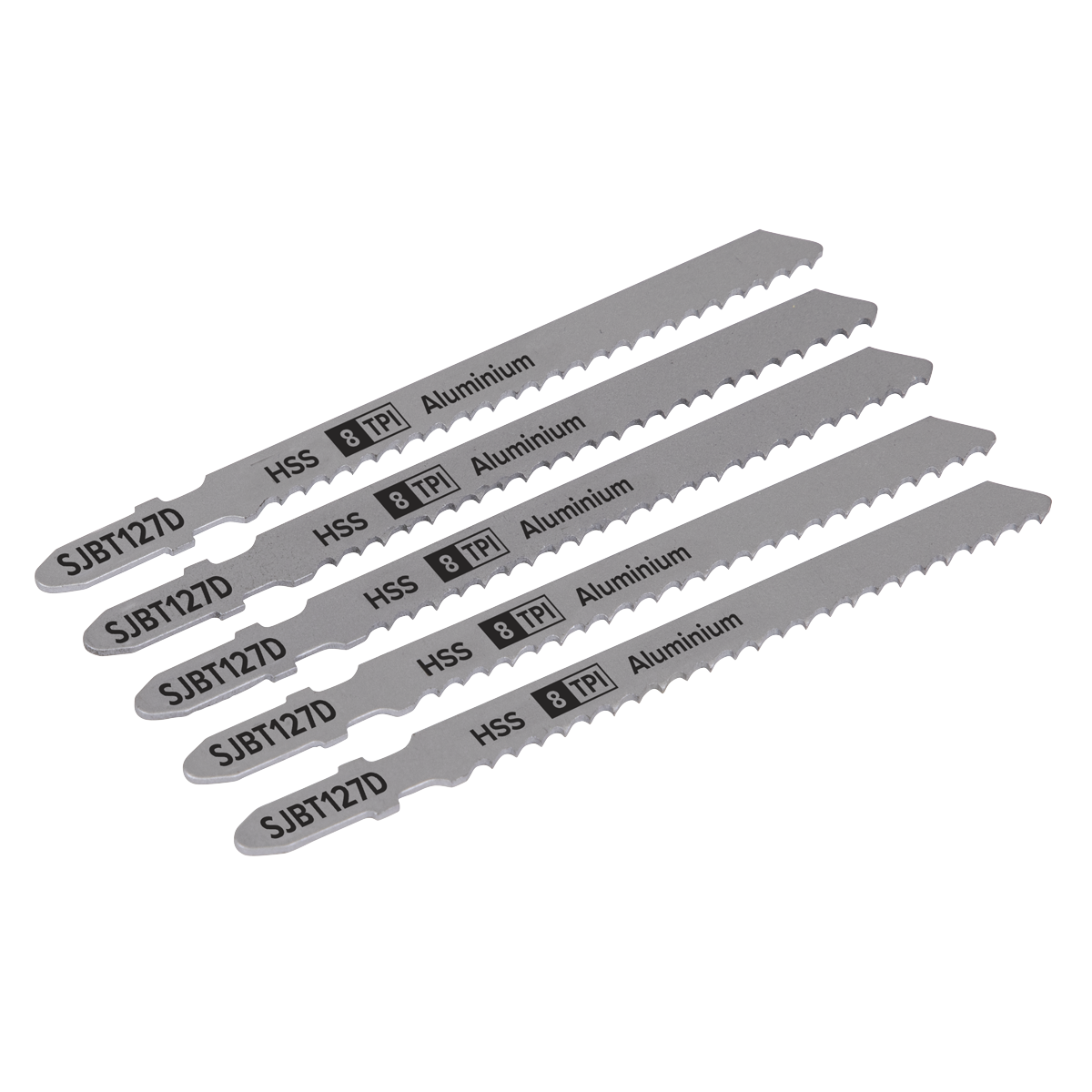 Jigsaw Blade Aluminium 100mm 8tpi - Pack of 5 SJBT127D