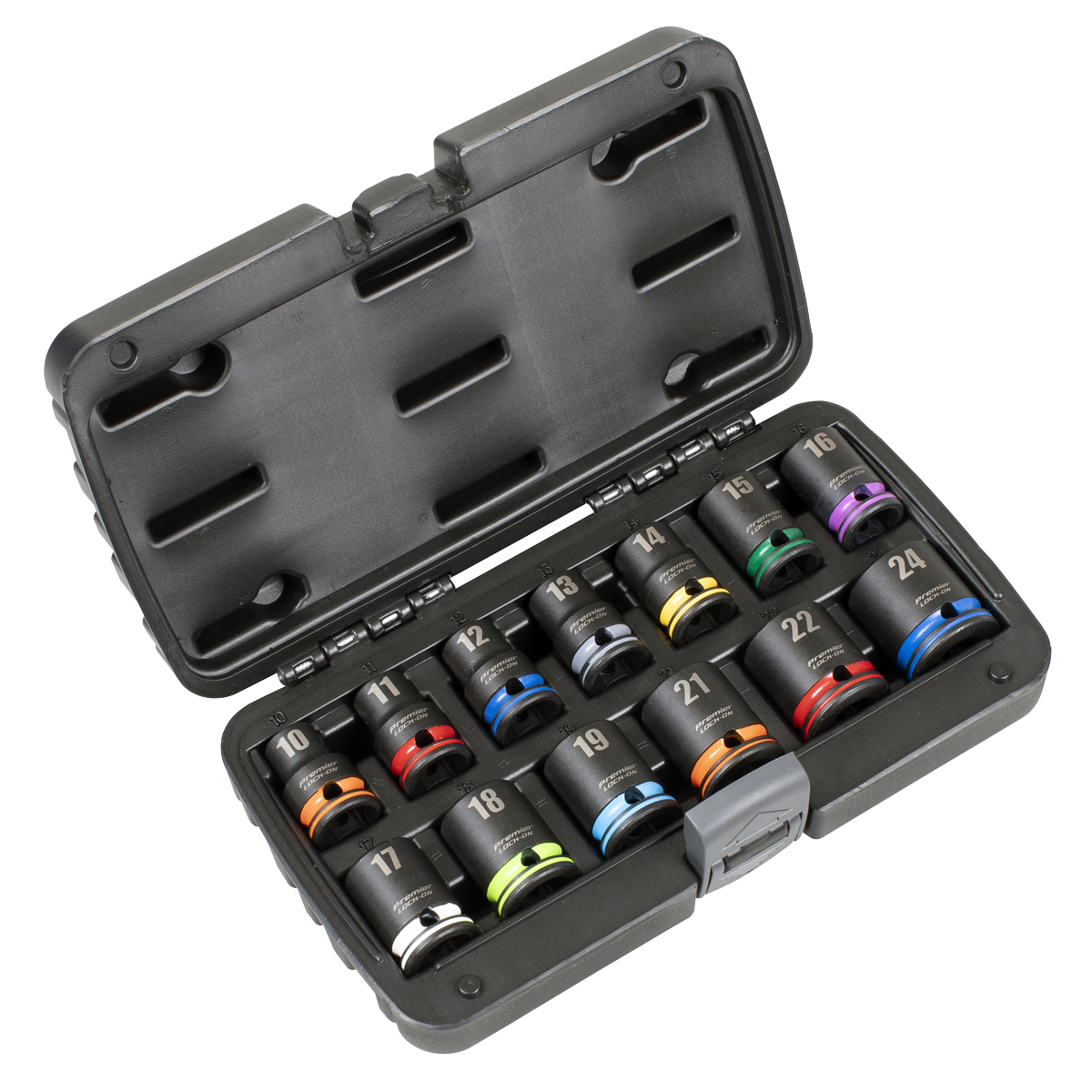 Lock-On™ Impact Socket Set 13pc 1/2"Sq Drive 6pt Metric AK56160M