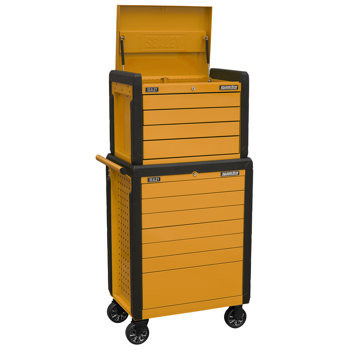 Rollcab 11 Drawer Push-To-Open Orange APPDSTACKO