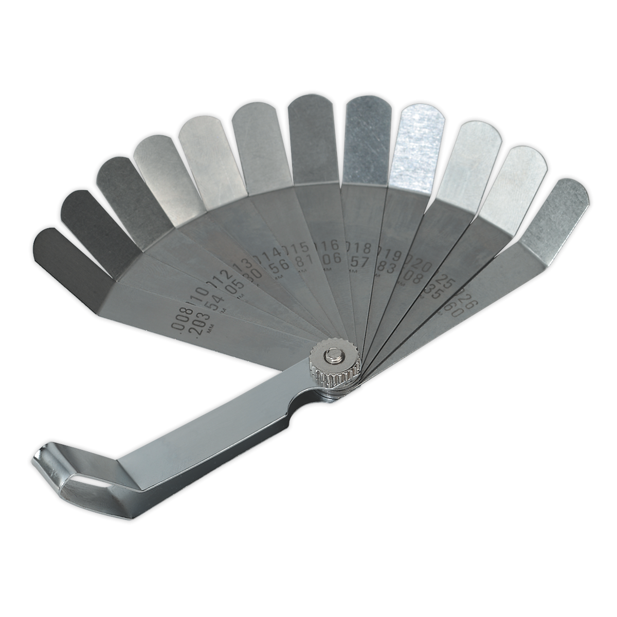 Feeler Gauge 12 Blade Offset - Dual Marked S0516