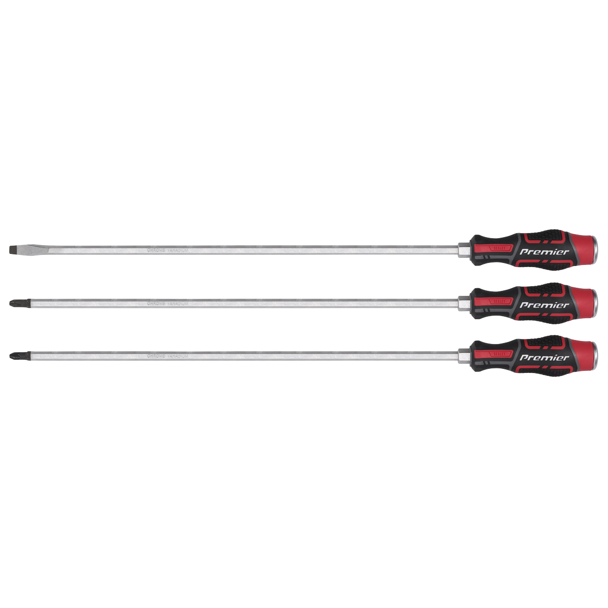 Screwdriver Set 3pc Hammer-Thru 450mm AK4942