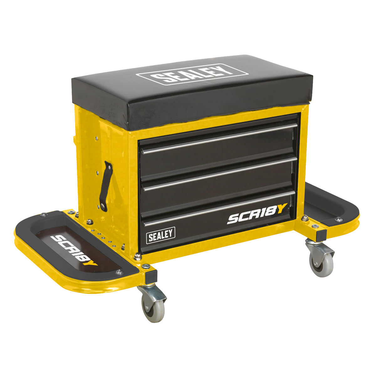 Mechanic's Utility Seat & Toolbox - Yellow SCR18Y