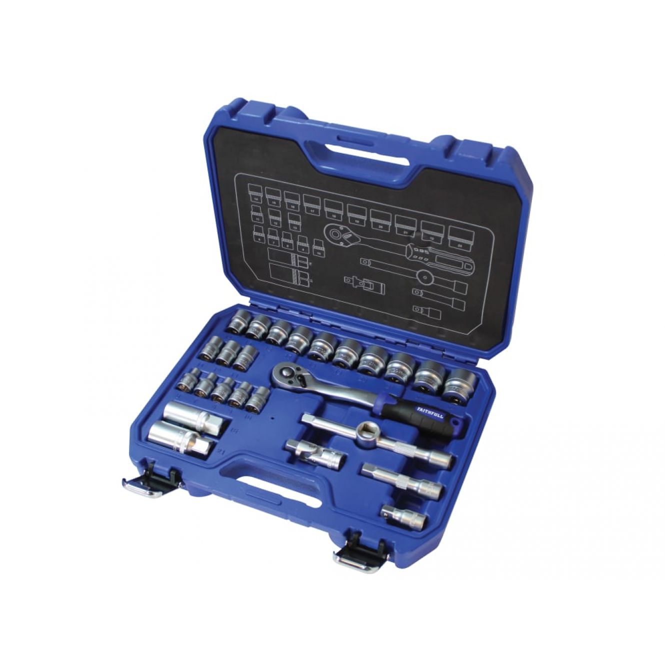 Socket Set of 26 Metric 3/8in Drive FAISOC3826MN