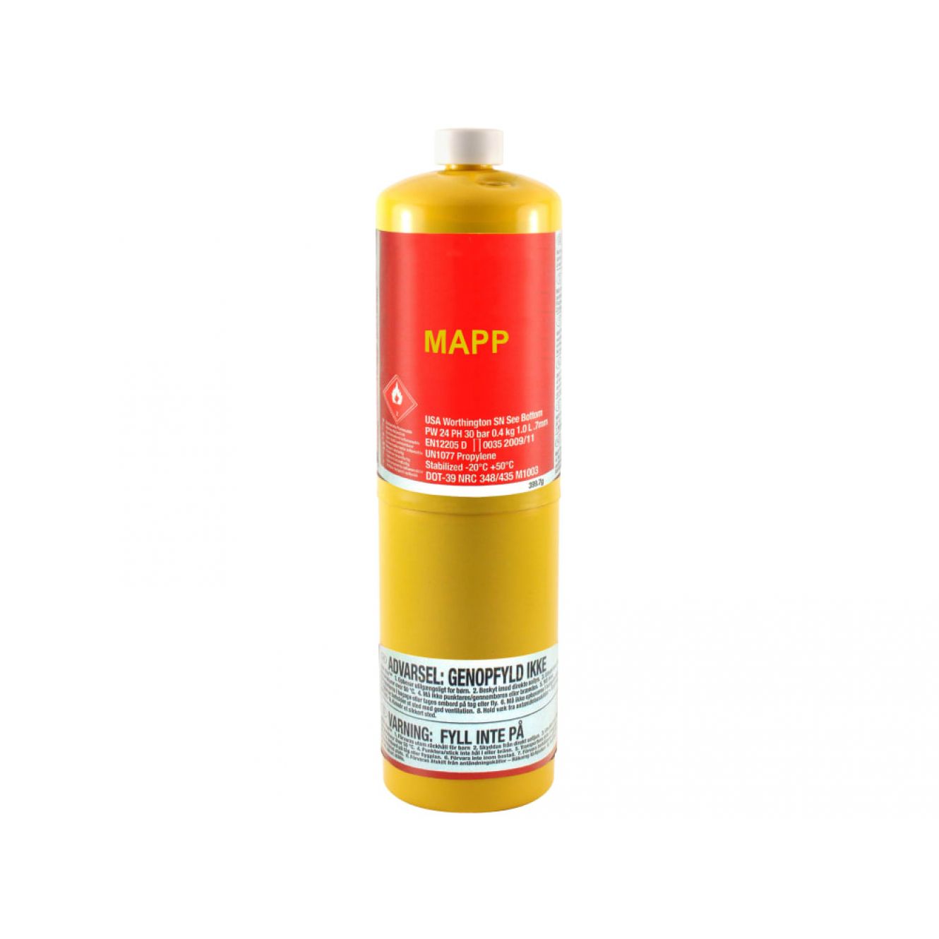 Gas Cylinder MAPP CGA600 Fitting FAIGZMAPPT