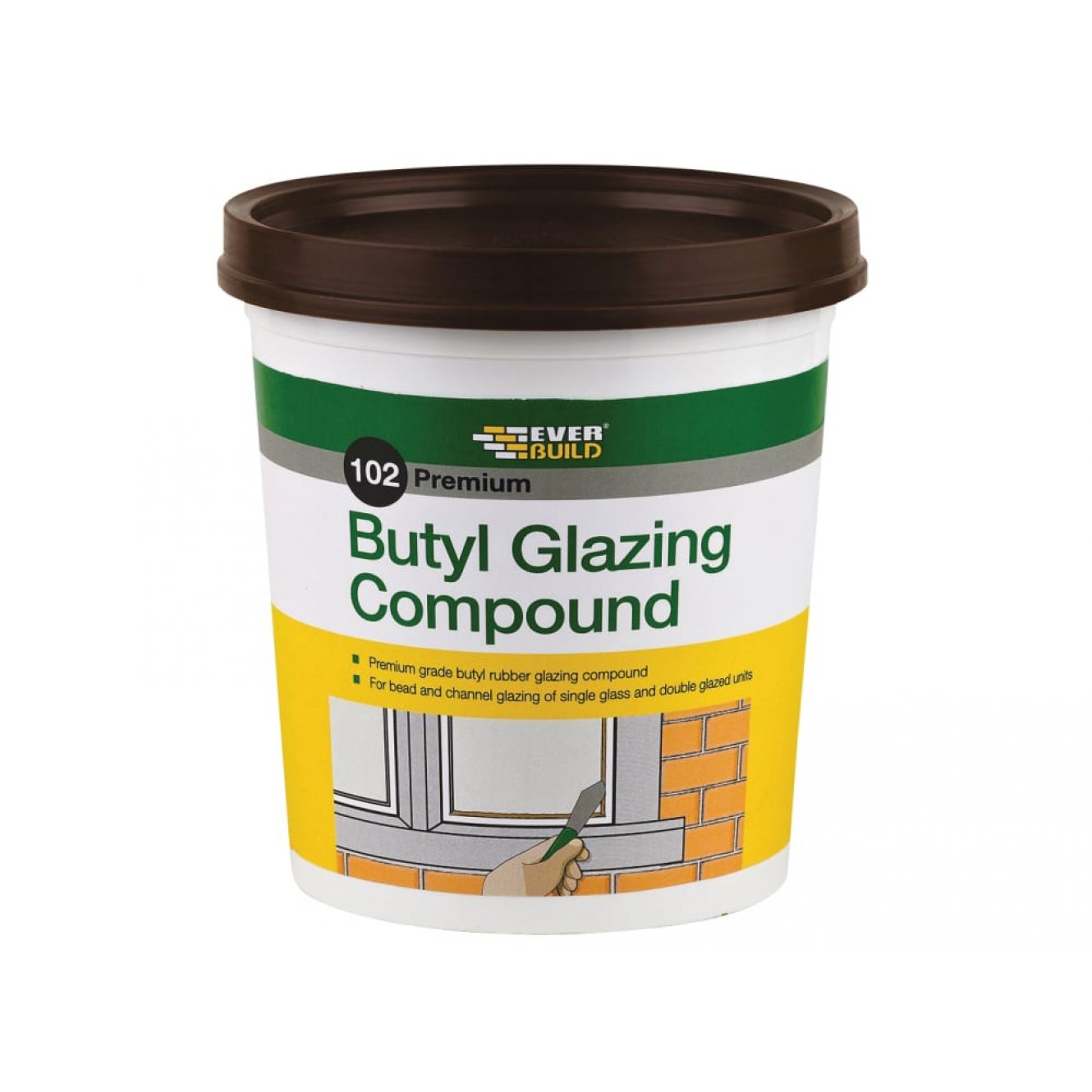 102 Butyl Glazing Compound Brown 2kg EVBBUTGCB2KG