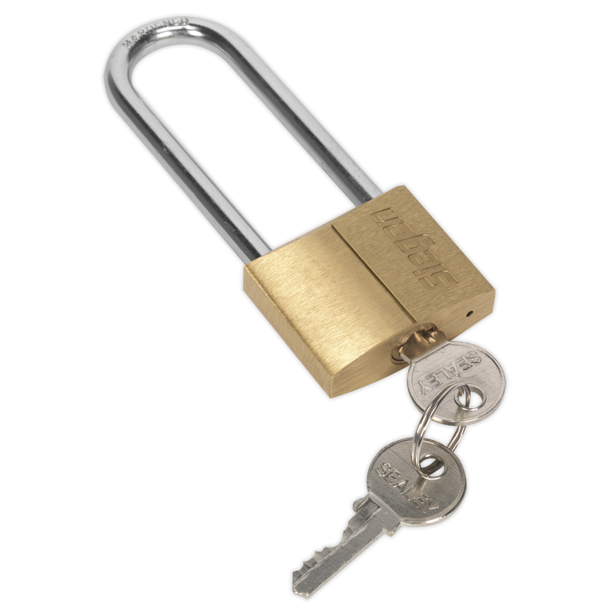 Brass Body Padlock with Brass Cylinder Long Shackle 40mm S0989