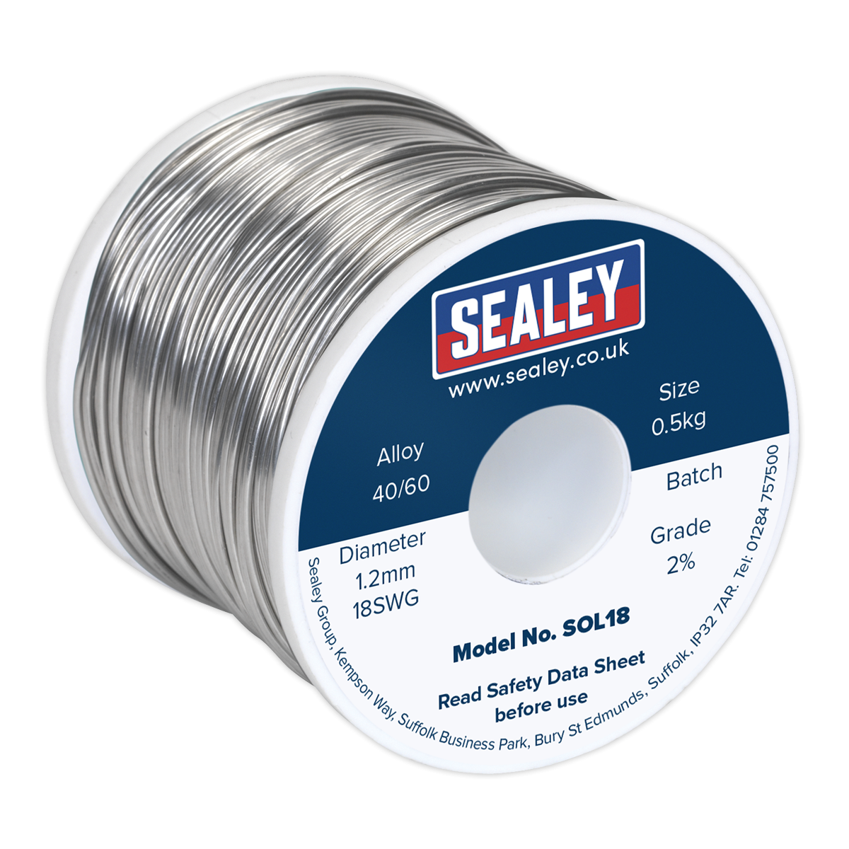 Solder Wire Quick Flow 1.2mm/18SWG 40/60 0.5kg Reel SOL18