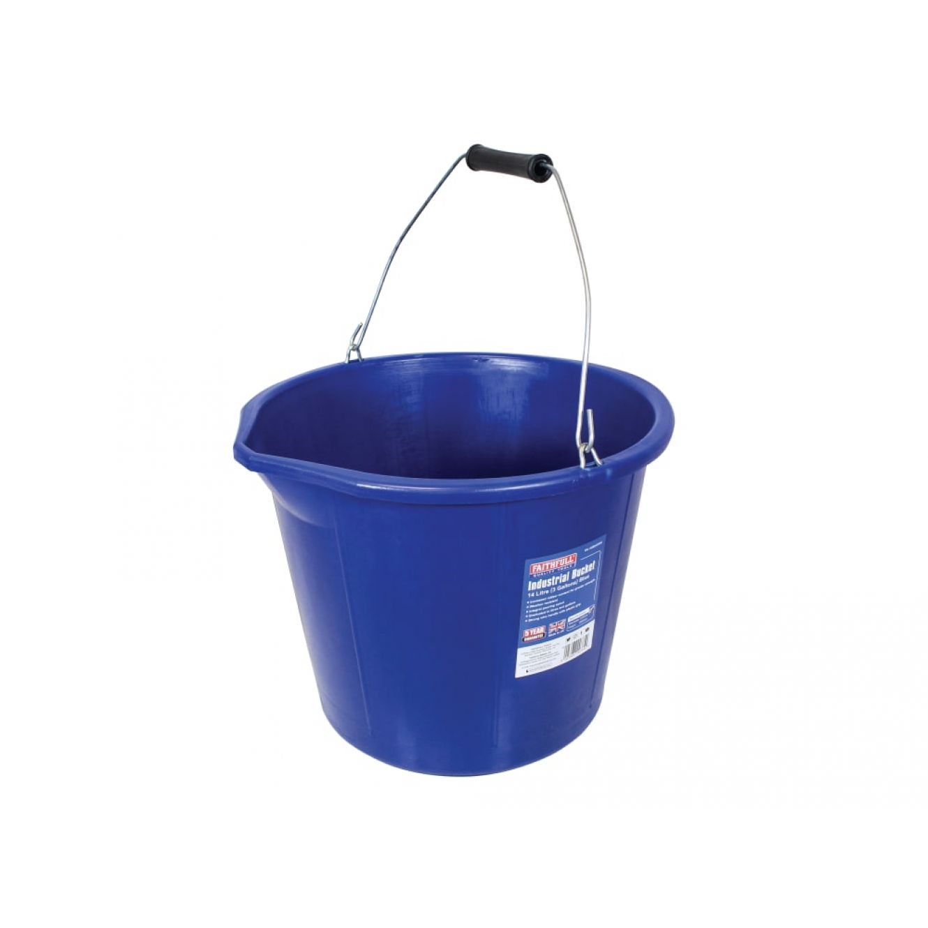Builder's Industrial Bucket 14 litre (3 gallon) - Blue FAI3GBUCKIN