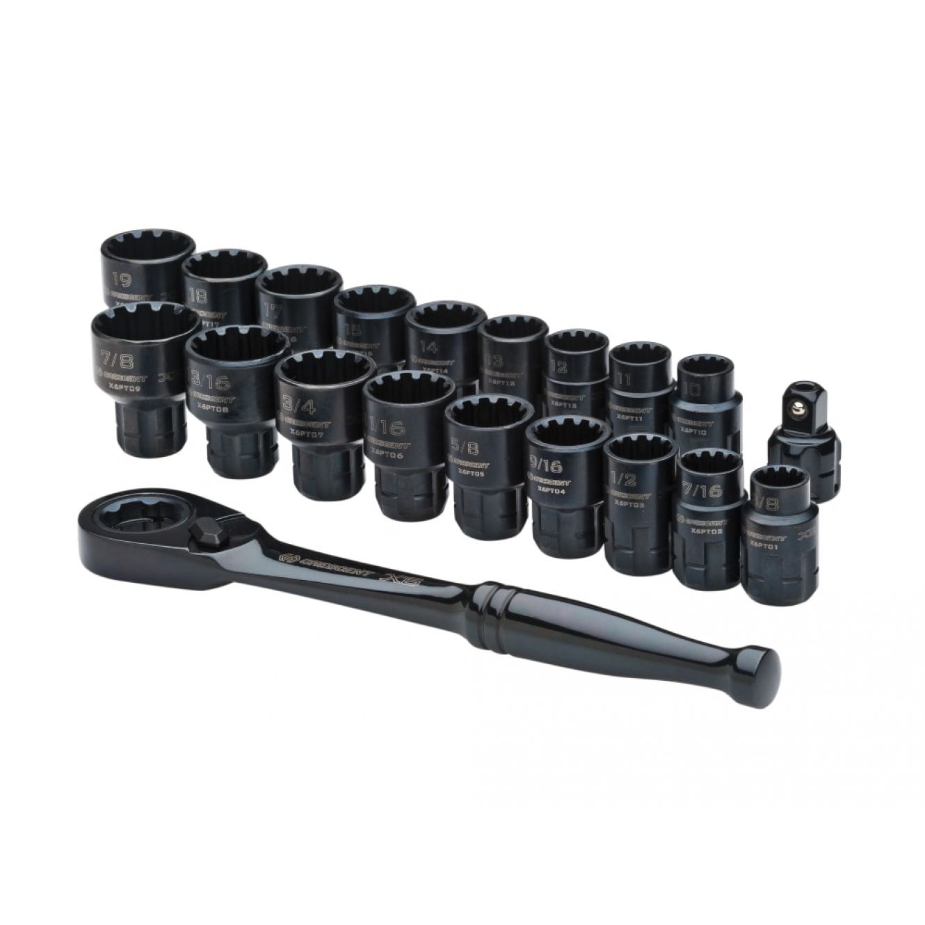 X6™ Pass-Thru® Ratchet & Socket Set 20 Piece CRECX6PT20