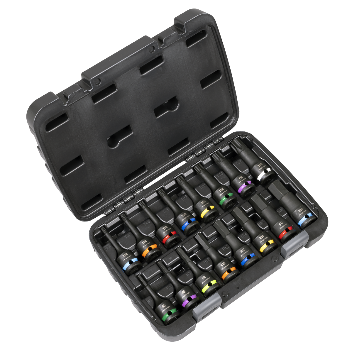 Premier Hex & TRX-Star* Impact Socket Bit Set 1/2"Sq Drive 16pc AK56005