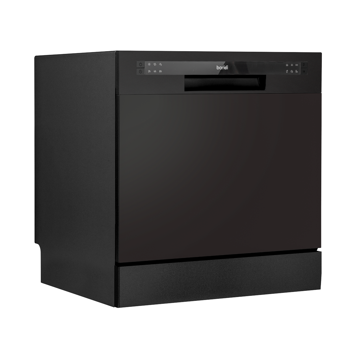Baridi Compact Tabletop Dishwasher 8 Place Settings, 6 Programmes, Low Noise, 8L Cycle, Start Delay - Black DH88
