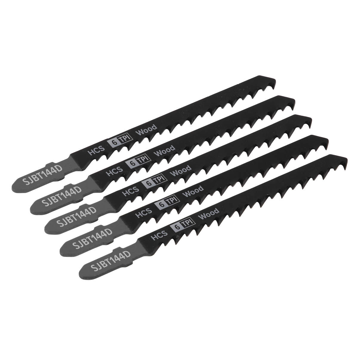 Jigsaw Blade General Wood 100mm 6tpi - Pack of 5 SJBT144D