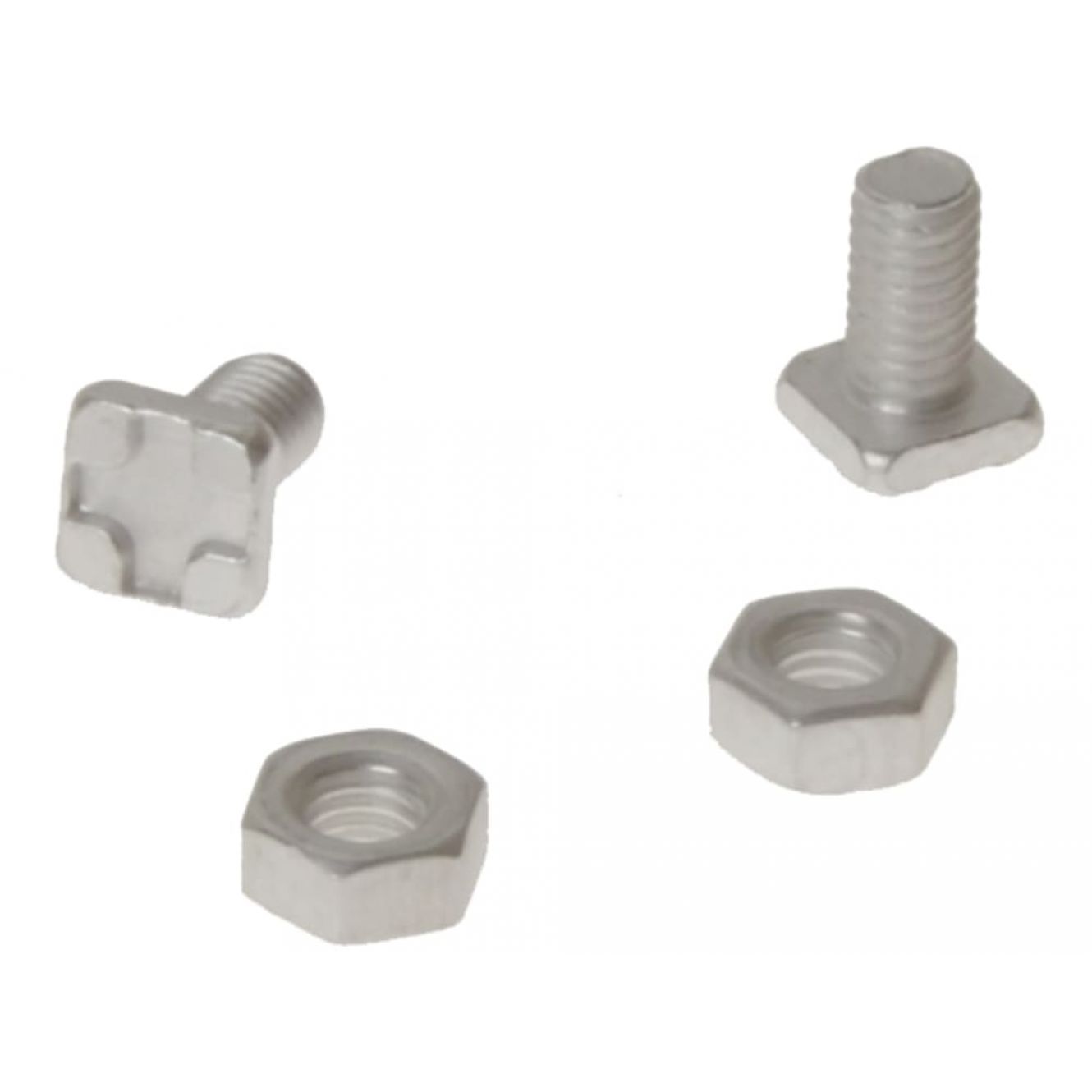 GH004 Square Glaze Bolts & Nuts Pack of 20 ALMGH004