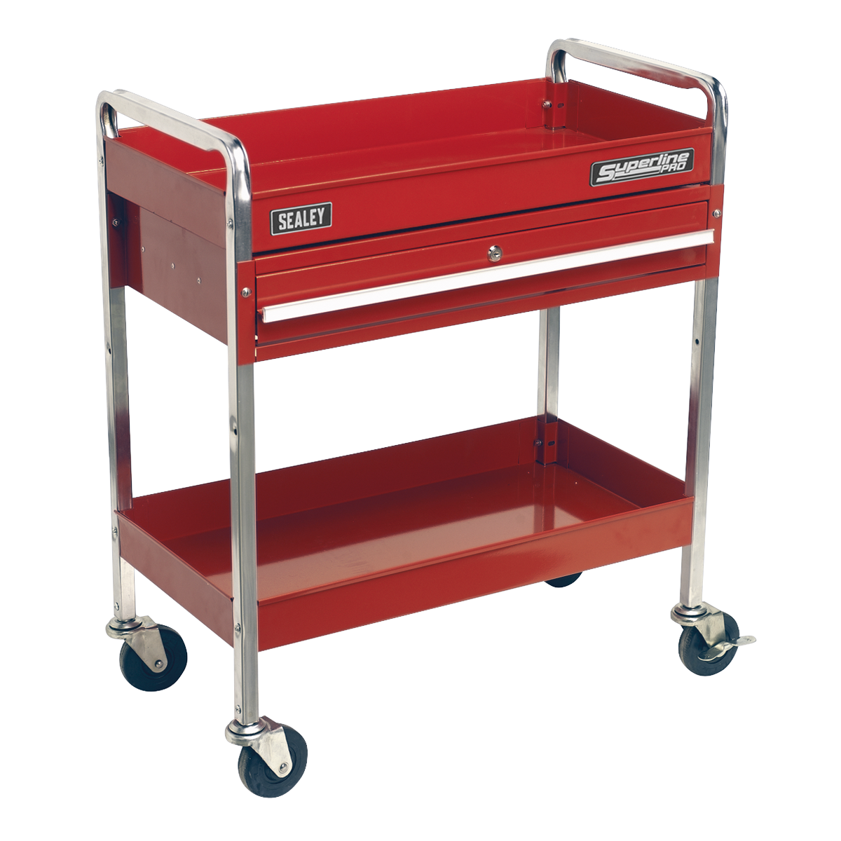 Trolley 2-Level Heavy-Duty with Lockable Drawer CX101D