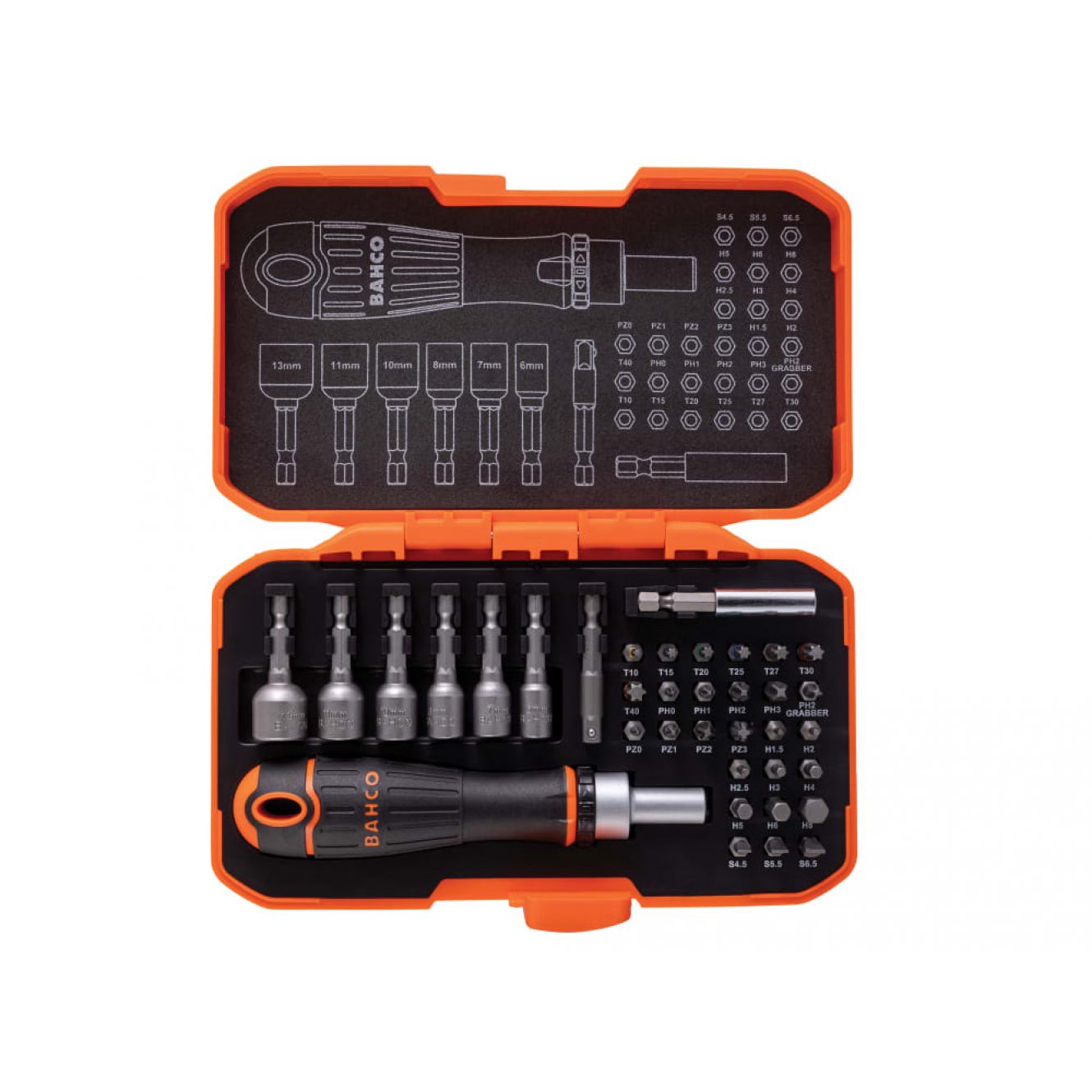 59/S36BCR Ratcheting Coloured Bit Set, 36 Piece BAH59S36BCR