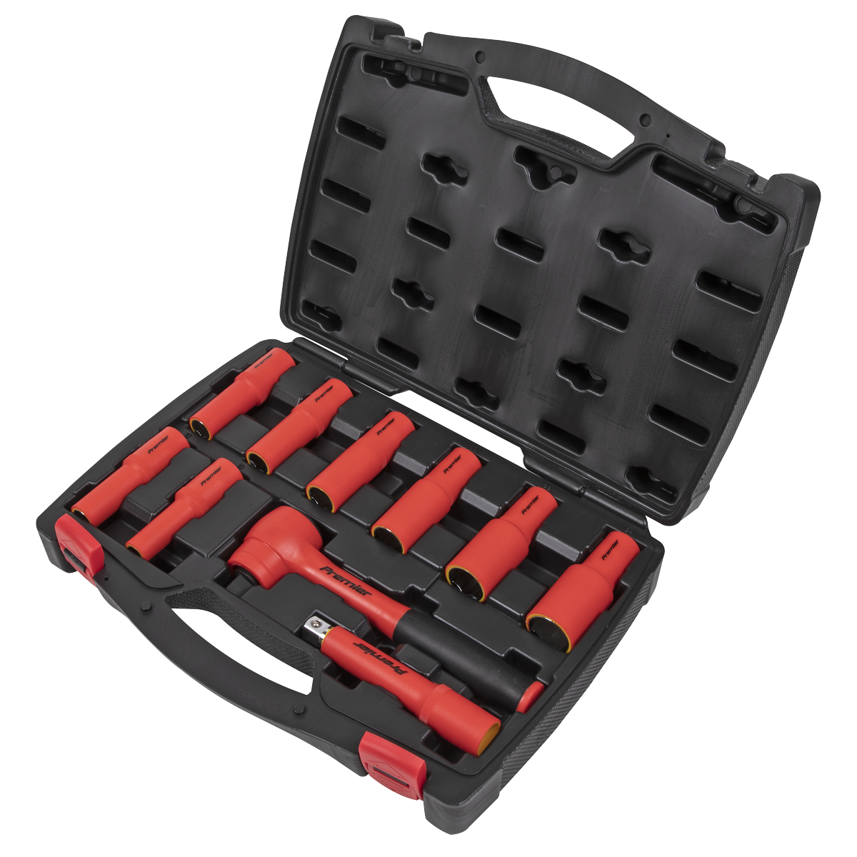 Insulated Socket Set 10pc 1/2"Sq Drive 6pt WallDrive® VDE Approved AK7943