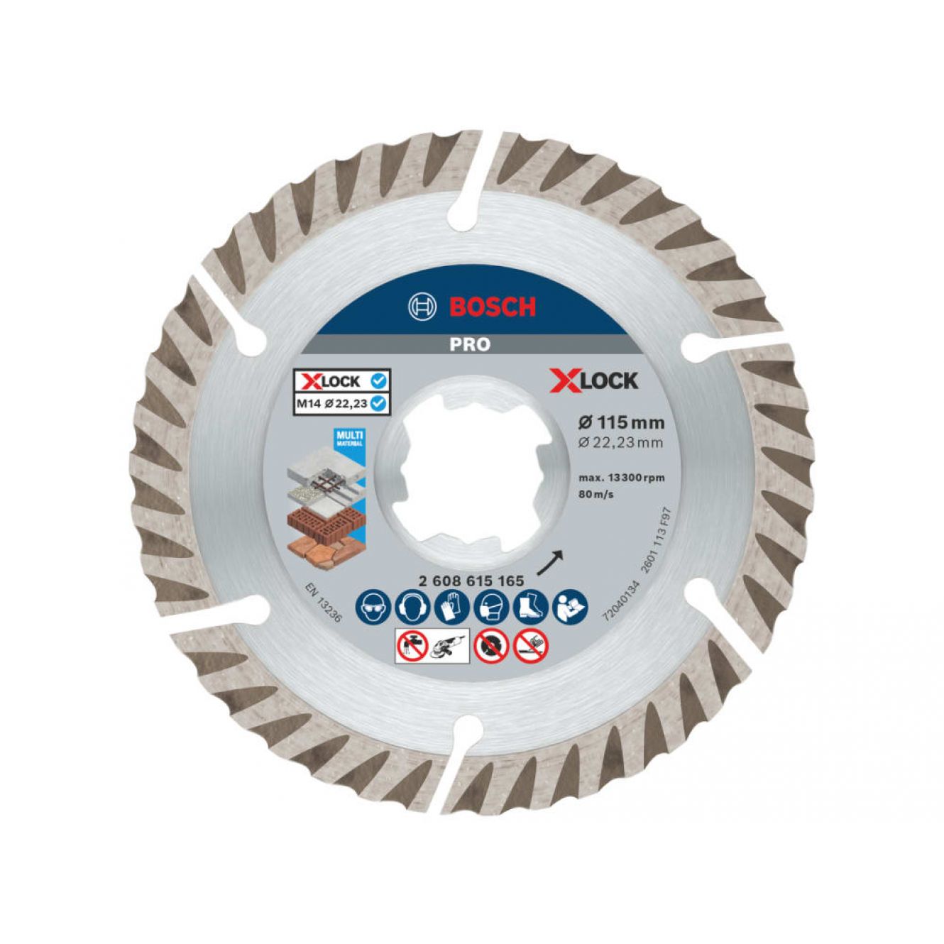 PRO Multi Material Diamond Cutting Disc 115 x 2 x 22.23mm BPA608615165