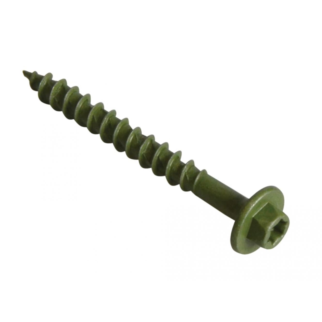 Torxfast Hex Head Timber Fixing Screws Green 65mm Box 50 FORTXFTF65