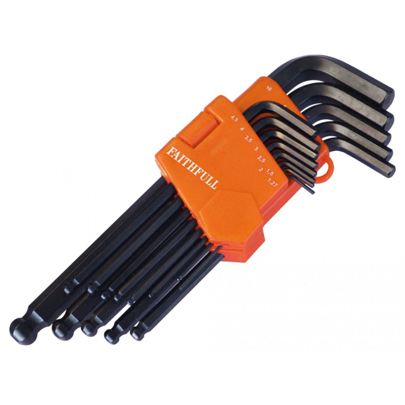 Metric Ball End Long Arm Hexagon Key Set, 13 Piece FAIHKS13MLB