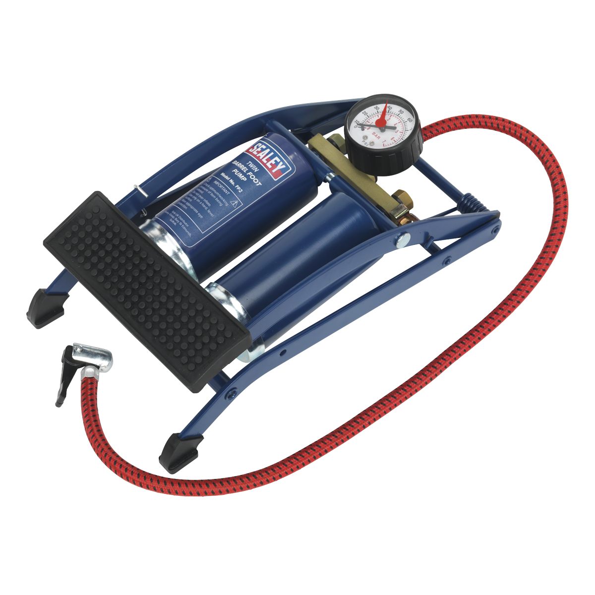 Foot Pump Twin Barrel FP2