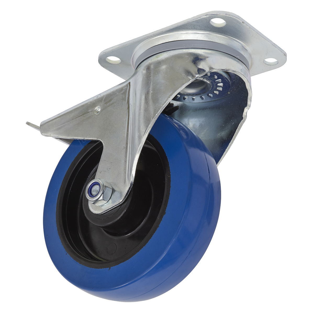 Castor Wheel Swivel Plate with Total Lock Ø160mm SCW3160SPL
