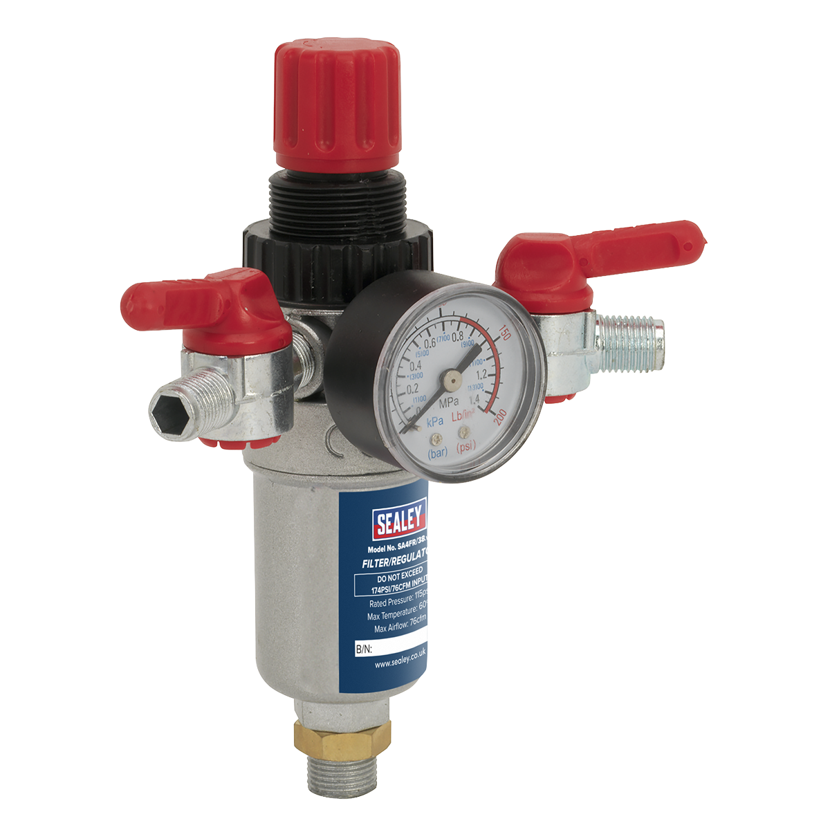 Air Filter/Regulator 3/8"BSP Male - 1/4"BSP Male SA4FR/38