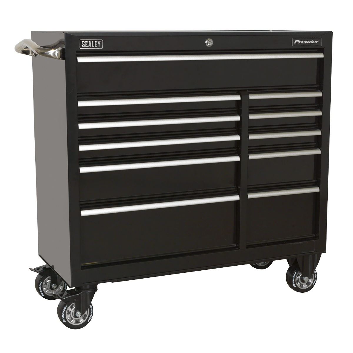 Rollcab 11 Drawer 1055mm Heavy-Duty Black PTB105511