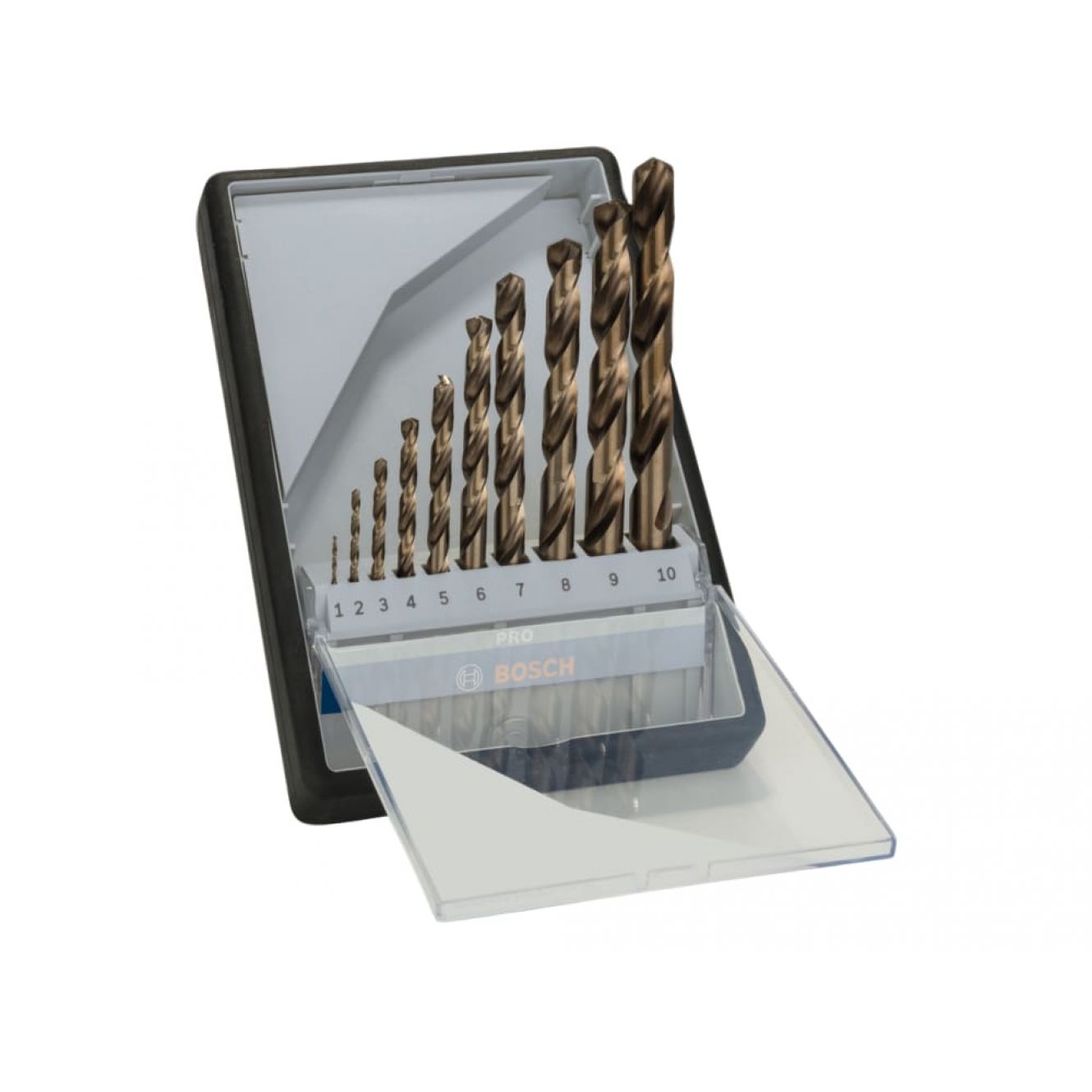 PRO Stainless Steel HSS-Co Twist Drill Bit Set, 10 Piece BPA607019925