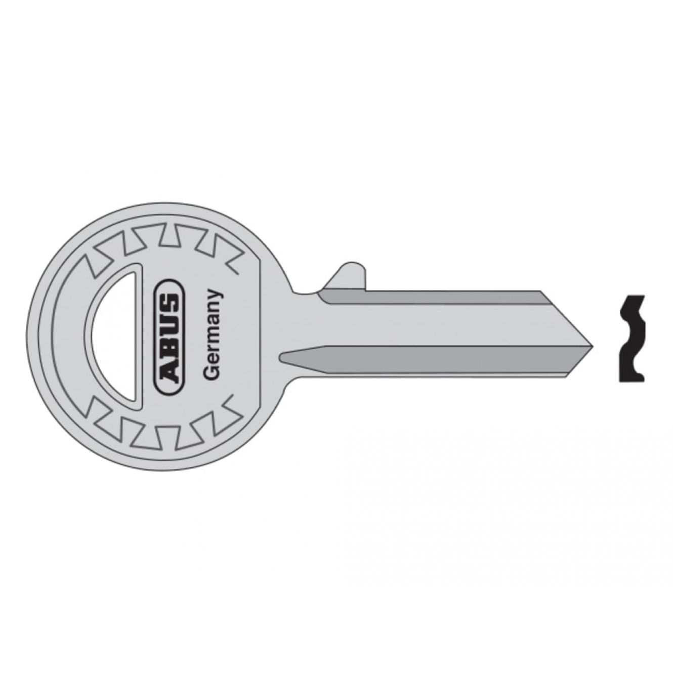 24-41-885 Right Hand 4 Pin Key Blank ABUKB02706