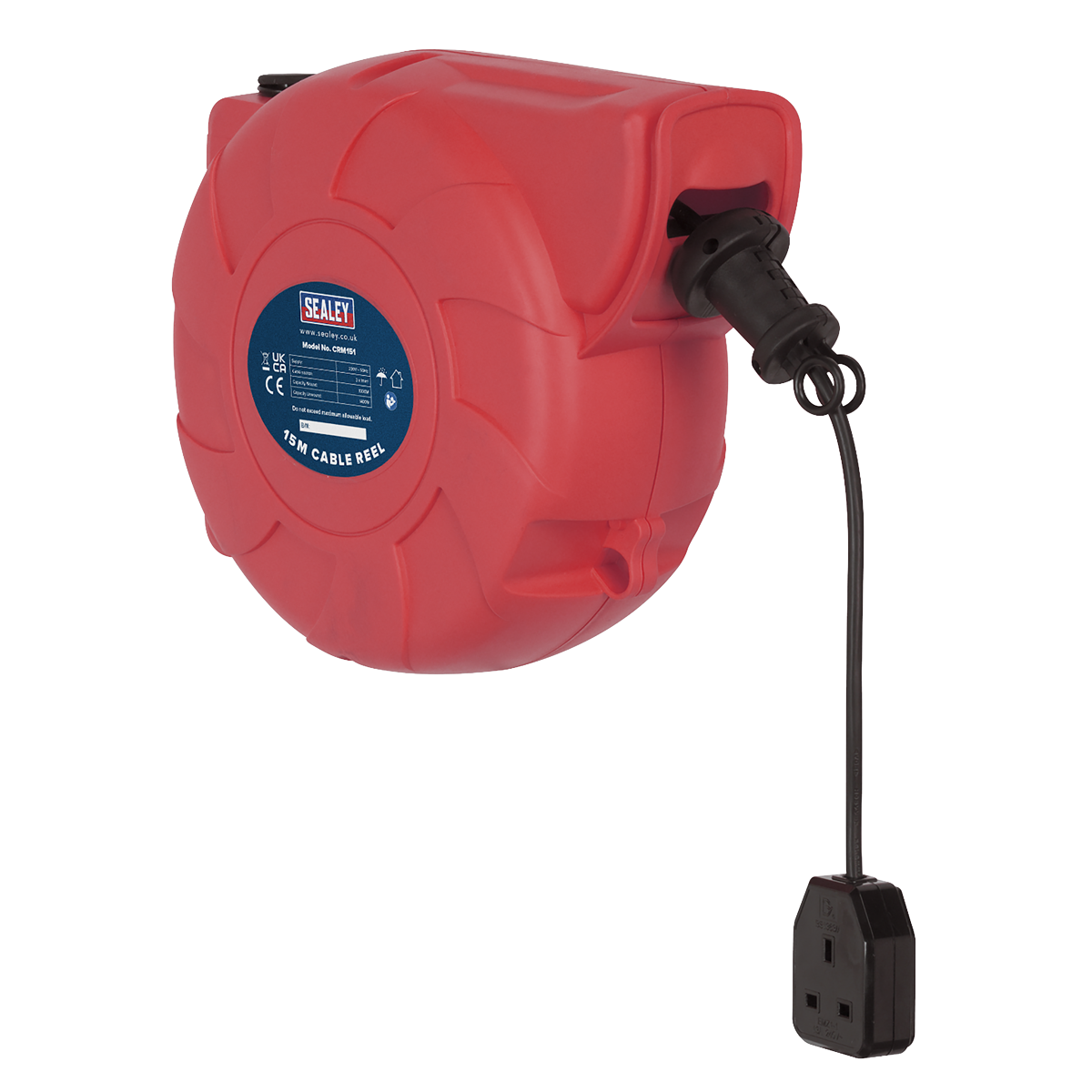 Cable Reel System Retractable 15m 1 x 230V Socket CRM151