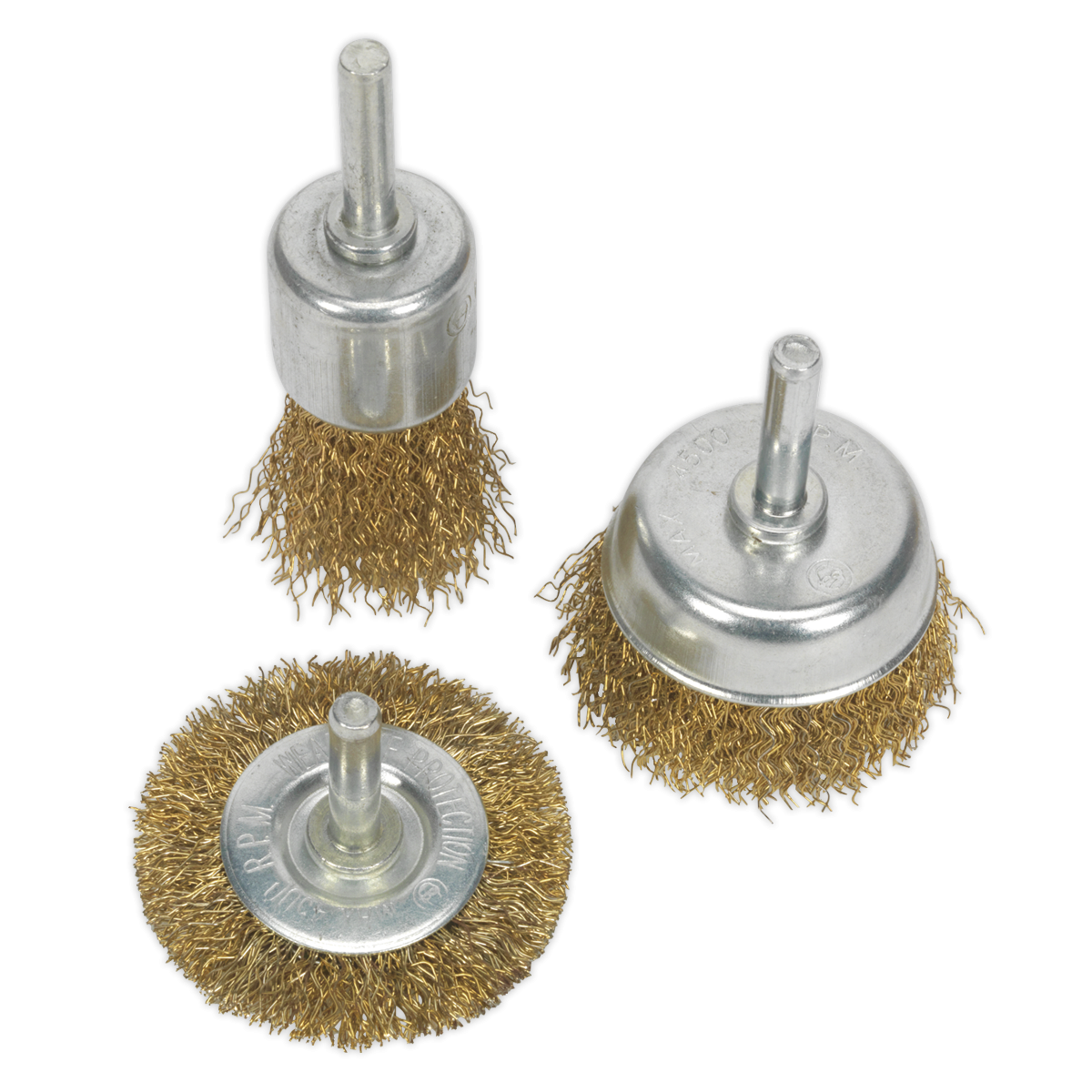 Wire Brush Set 3pc Brassed BWBS03