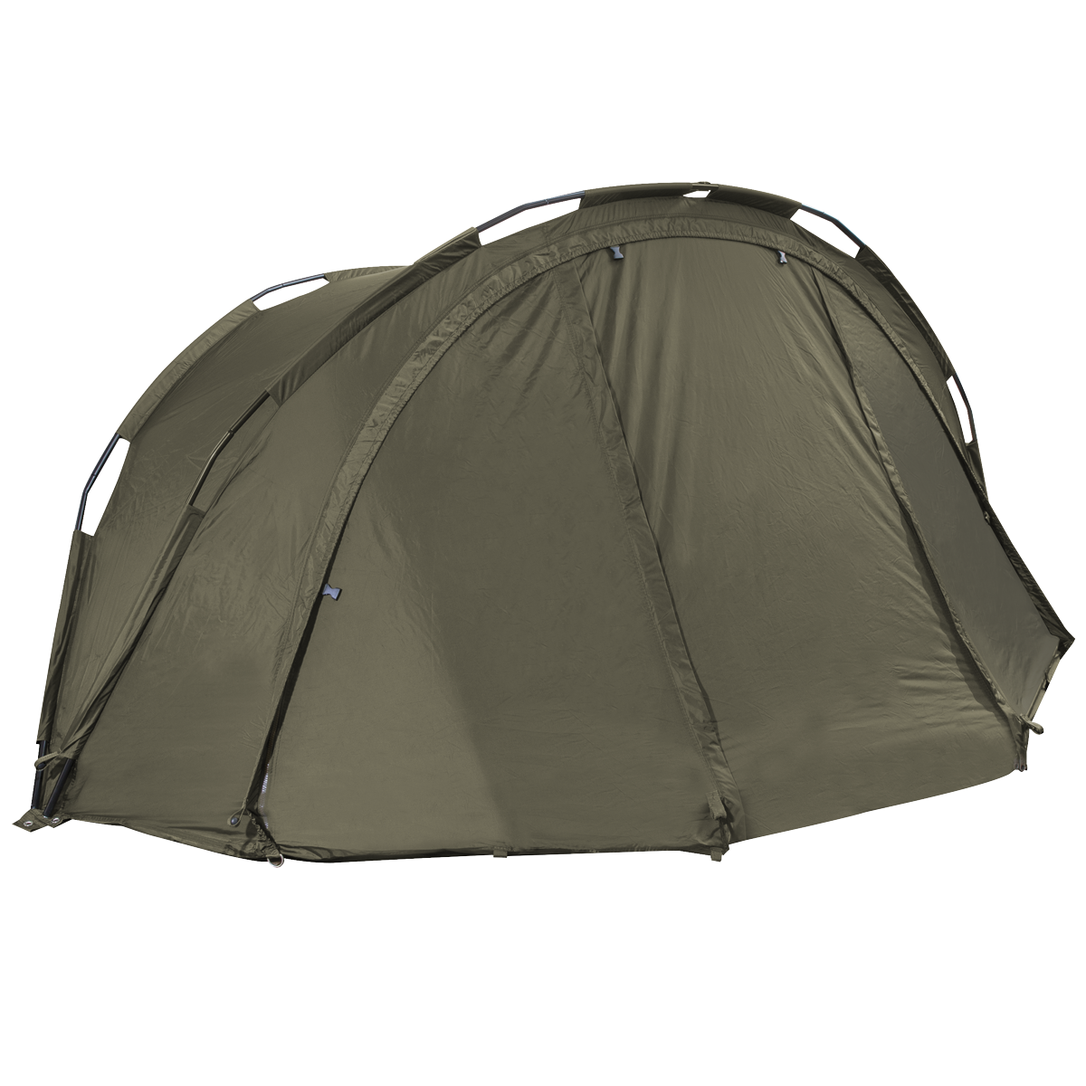Dellonda Fishing Bivvy Carp Tent Lightweight 2-Man Waterproof & UV Protection Quick Assembly Pre-Threaded Poles with Ground Sheet & Heavy Duty Ground Pegs DL76