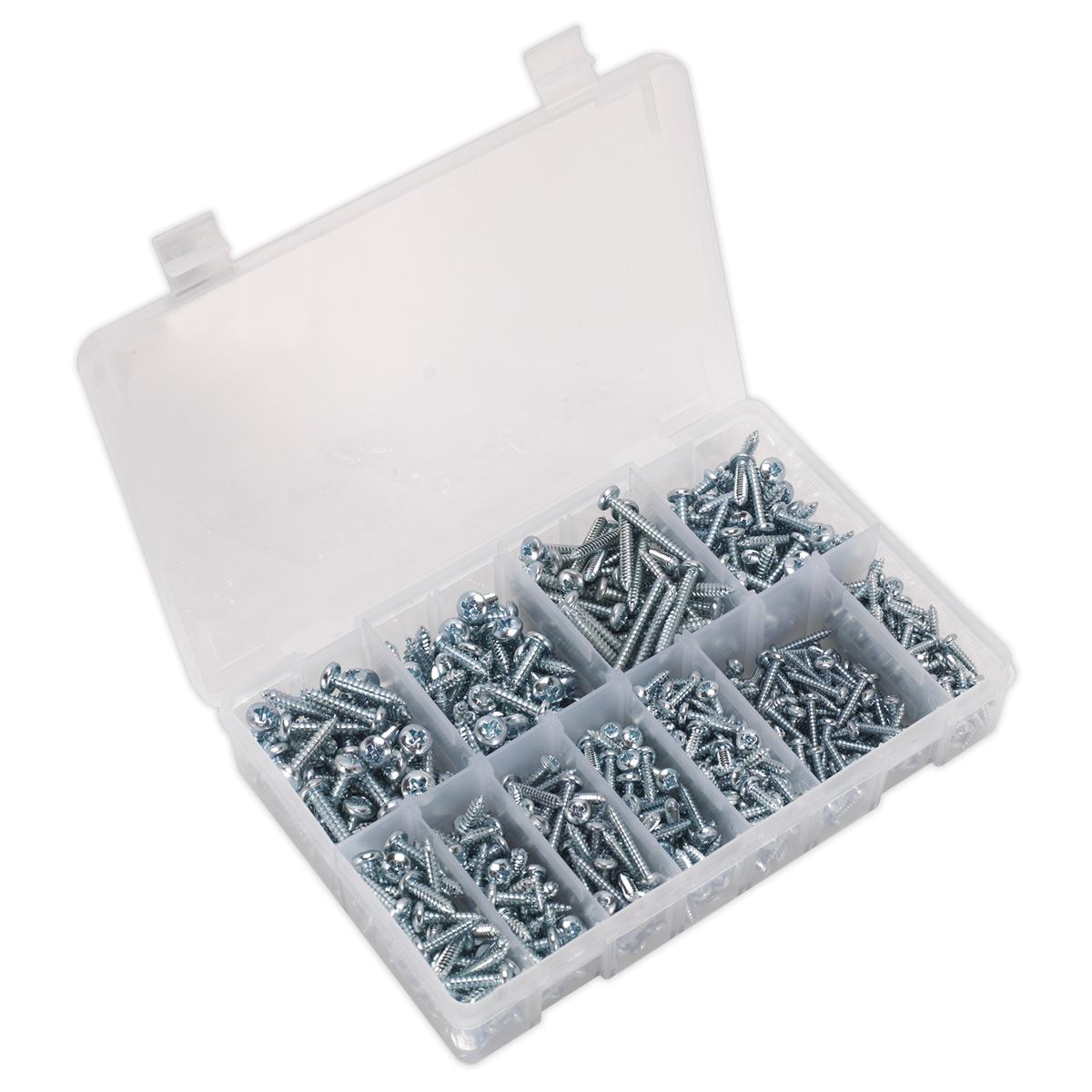 Self-Tapping Screw Assortment DIN 7981CZ 700pc Pan Head Pozi Zinc AB063STPH