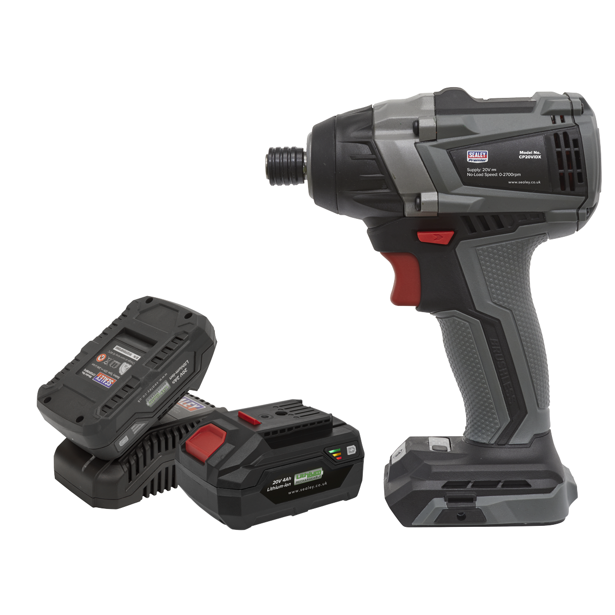 Brushless Impact Driver Kit 1/4"Hex 20V SV20 Series - 2 Batteries CP20VIDXKIT