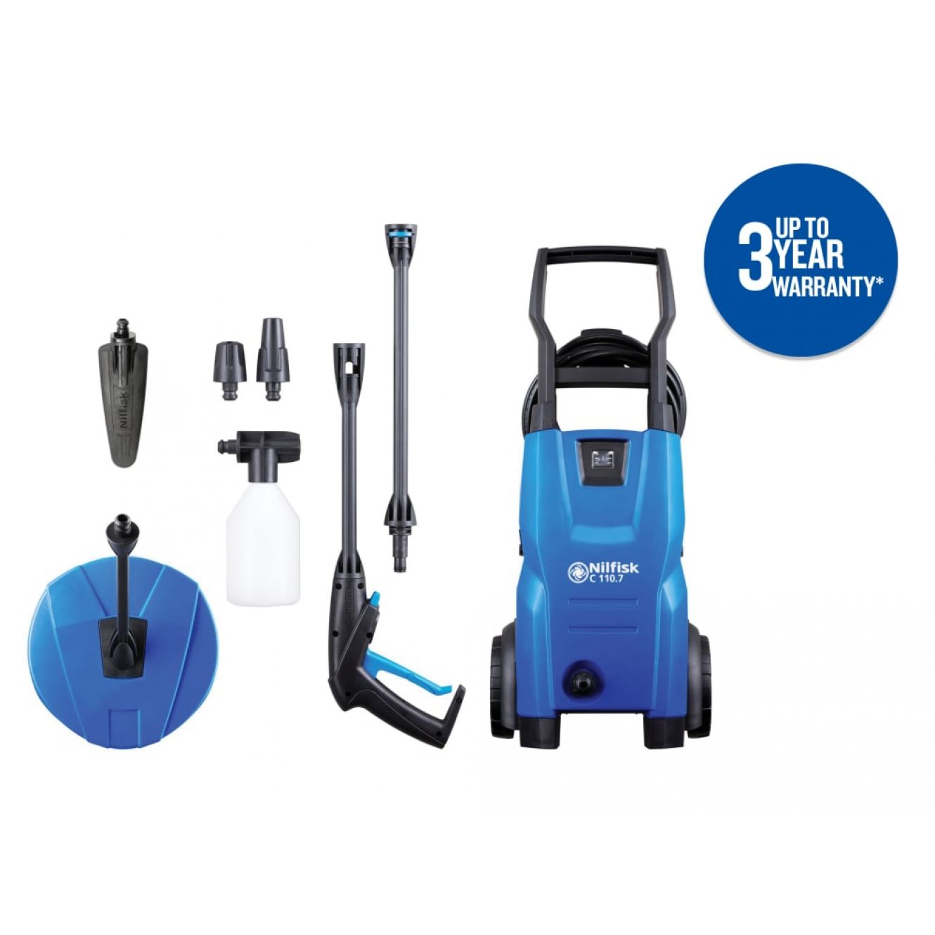 C110.7-5 PCA X-TRA Pressure Washer with Patio Cleaner & Brush 110 bar 240V KEWCOM110HG