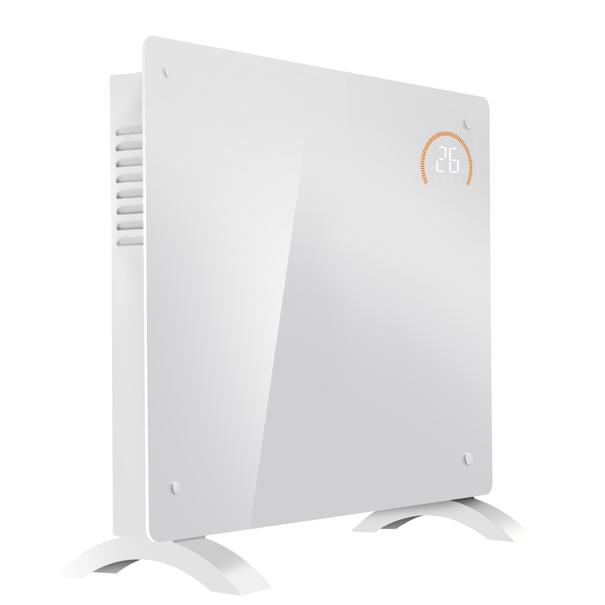 Baridi, Electric Glass Panel Heater, 1000W, Wi-Fi Enabled, White - DH136 DH136