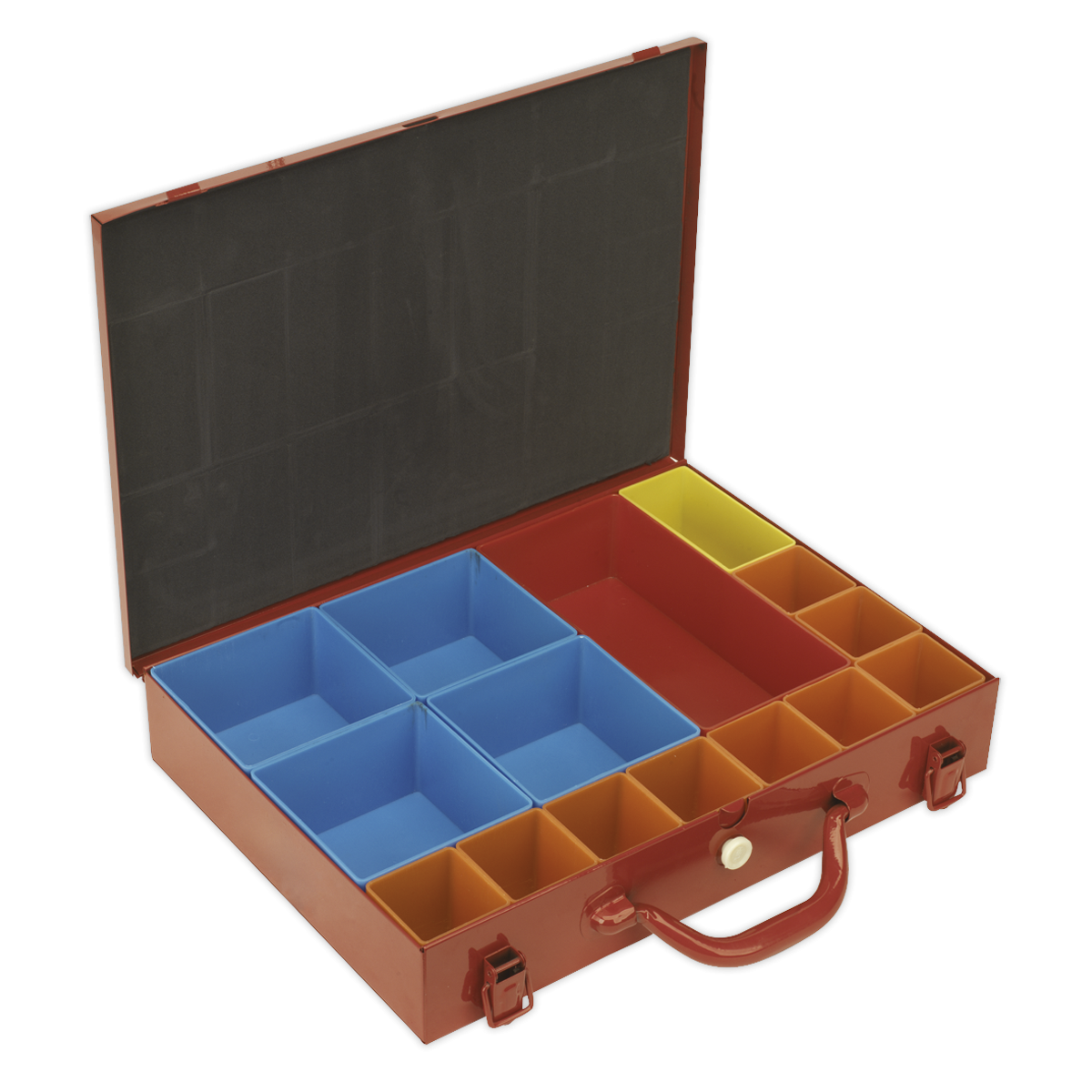 Metal Case with 15 Storage Bins APMC15
