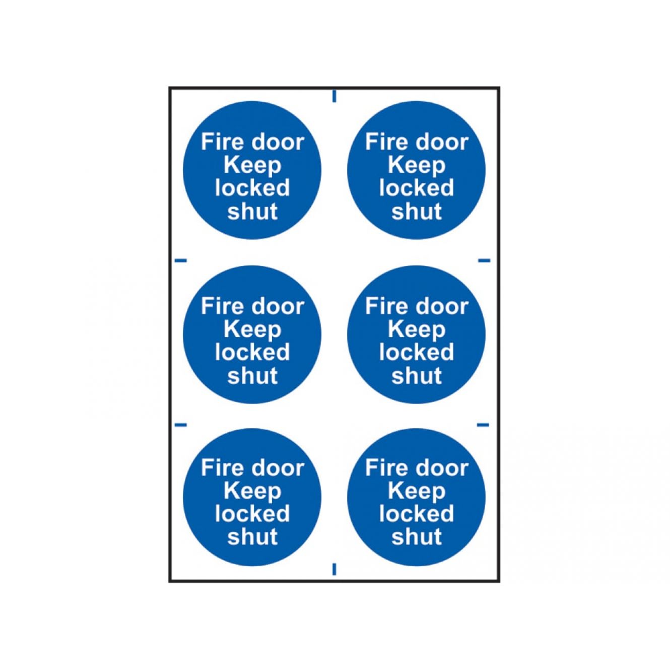 Fire Door Keep Locked Shut - PVC 200 x 300mm SCA0153