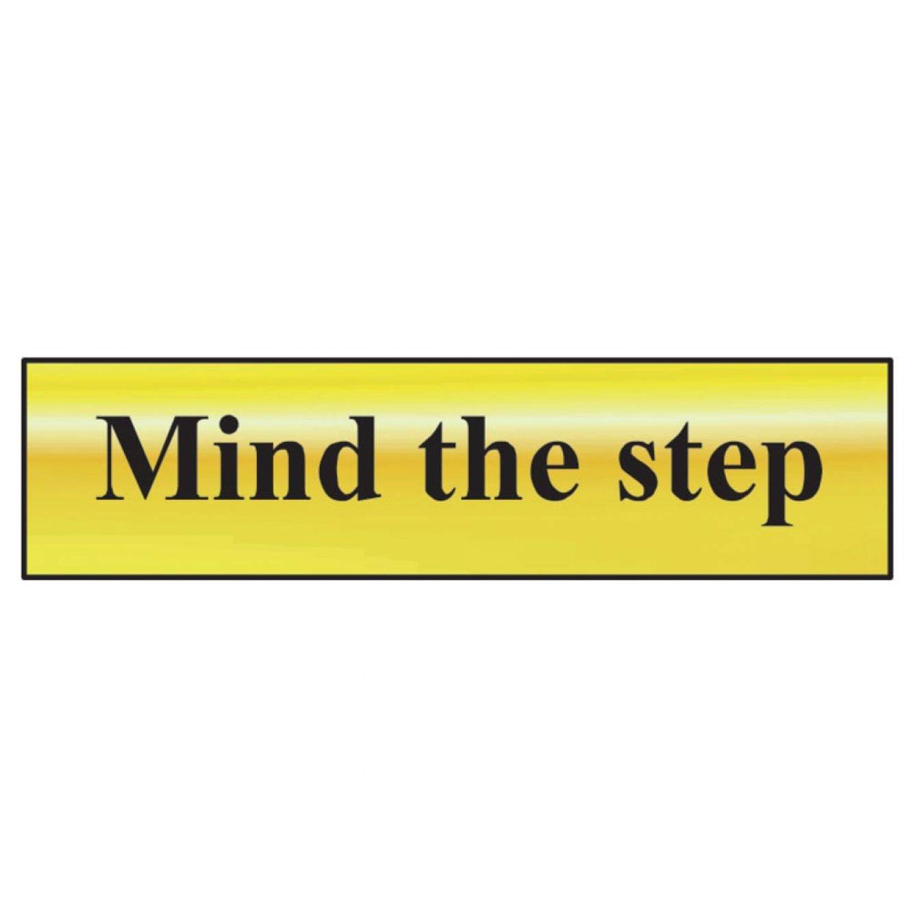 Mind The Step - Polished Brass Effect 200 x 50mm SCA6029