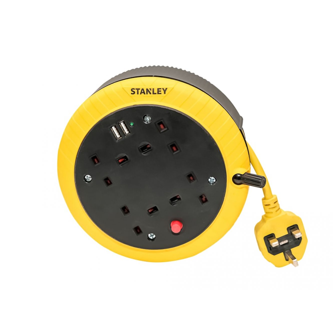 Cable Reel 240V 13A 4-Socket + 2 USB 5m STEC5M2USB