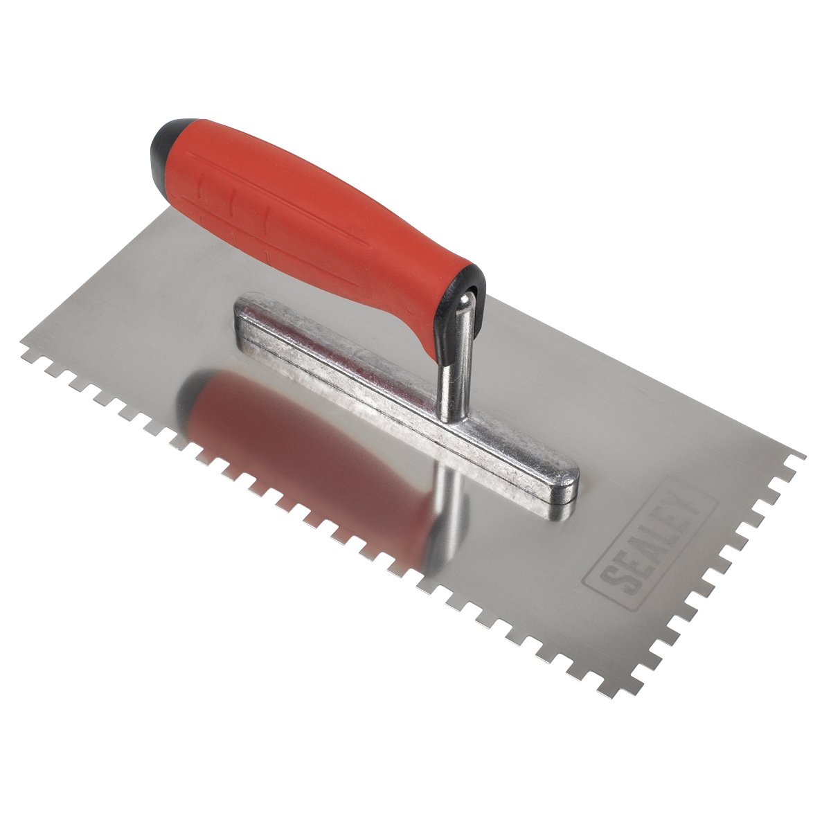 Stainless Steel 270mm Notch Trowel - Rubber Handle - 6mm T7806