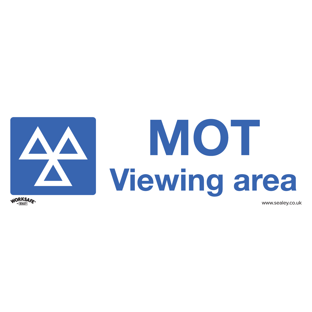 Warning Safety Sign - MOT Viewing Area - Self-Adhesive Vinyl SS50V1