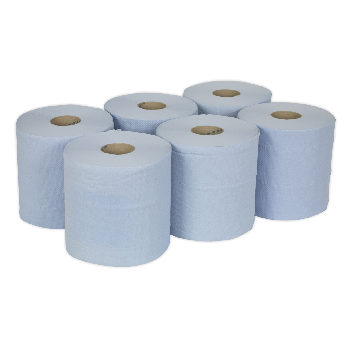 Paper Roll Blue 2-Ply Embossed 150m Pack of 6 BLU150