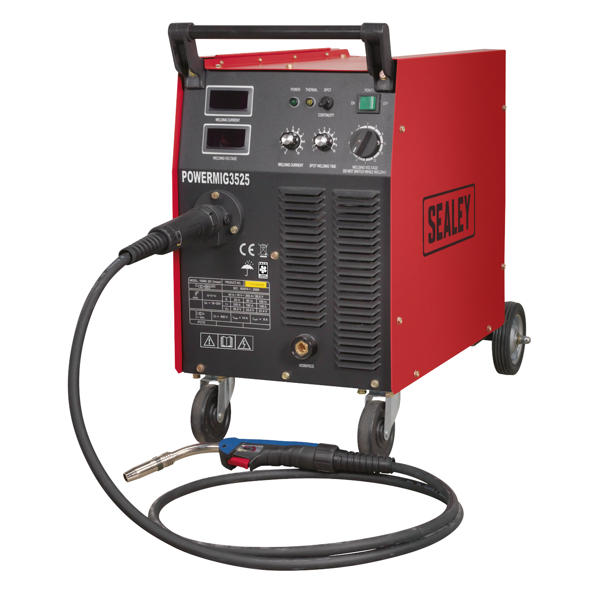 Professional MIG Welder 250A 415V 3ph with Binzel® Euro Torch POWERMIG3525